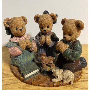 Young Treasures Of The Heart Collection Praying Bear Family Figurine Christian